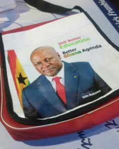 A Movement for Mahama bag with image of Ghana's President John Mahama 