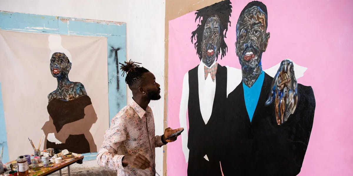 Ghanaian Amoako Boafo unveils works at Denver Art Museum, US